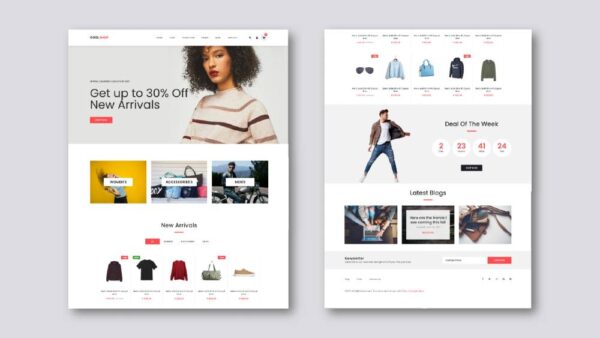 create an Complete Responsive Ecommerce Website Using Html Css Js