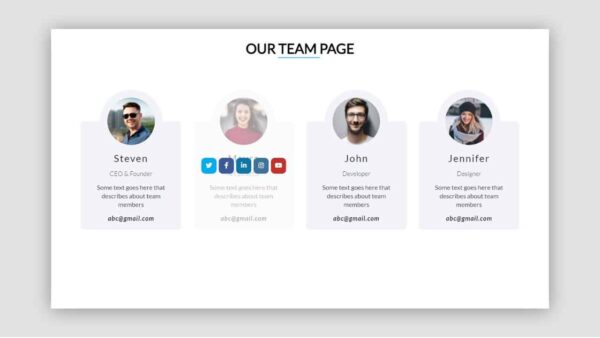 How To Create Responsive Our Team Section Using Html Css | Our Team ...