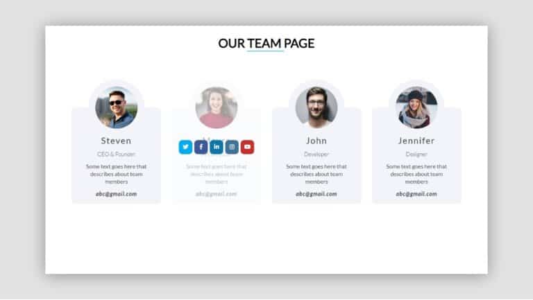 How To Create Responsive Our Team Section Using Html Css | Our Team ...