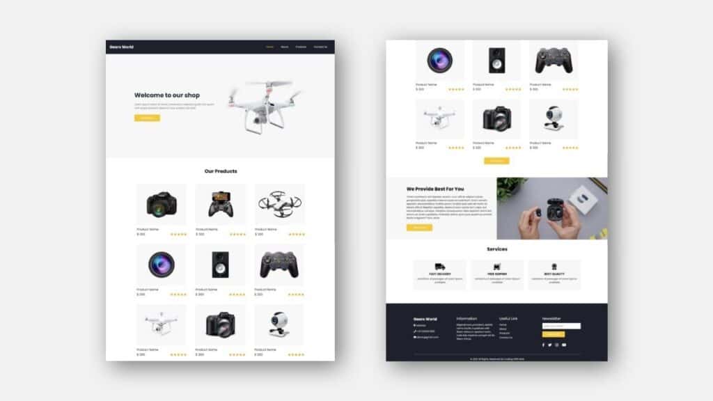 How Create An Complete Responsive Ecommerce Website Using Html Css Js ...