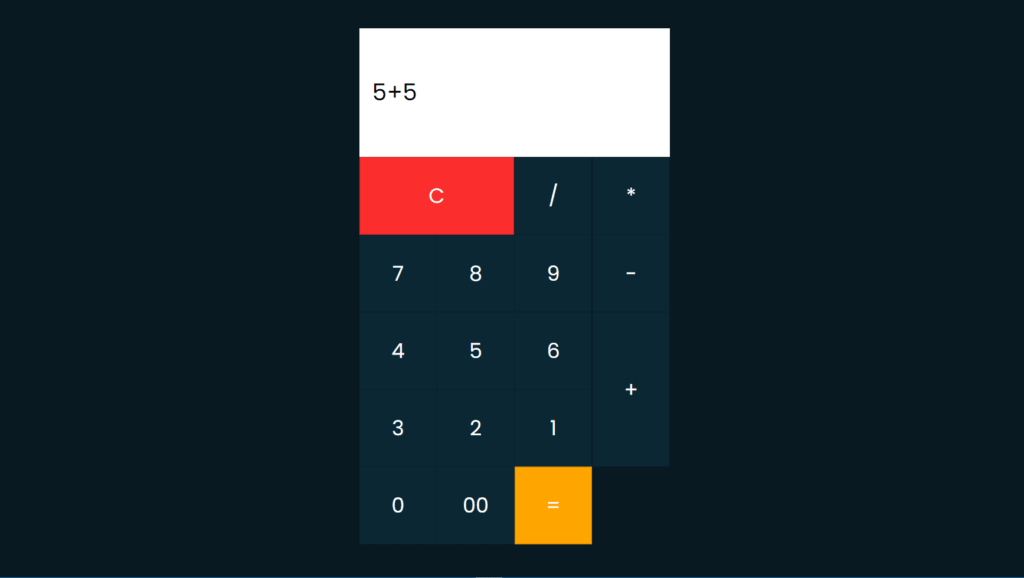 Calculator Using Html and Css Only