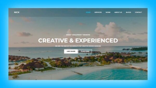 How To Create A Website Home Page Using HTML And CSS Coding With Nick
