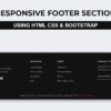 responsive footer html css | Bootstrap footer design