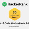 30 days of code hackerrank solutions