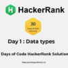 HackerRank Day 1 : Data types 30 days of code solution