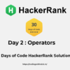 hackerrank day 2 operators 30 days of code solution